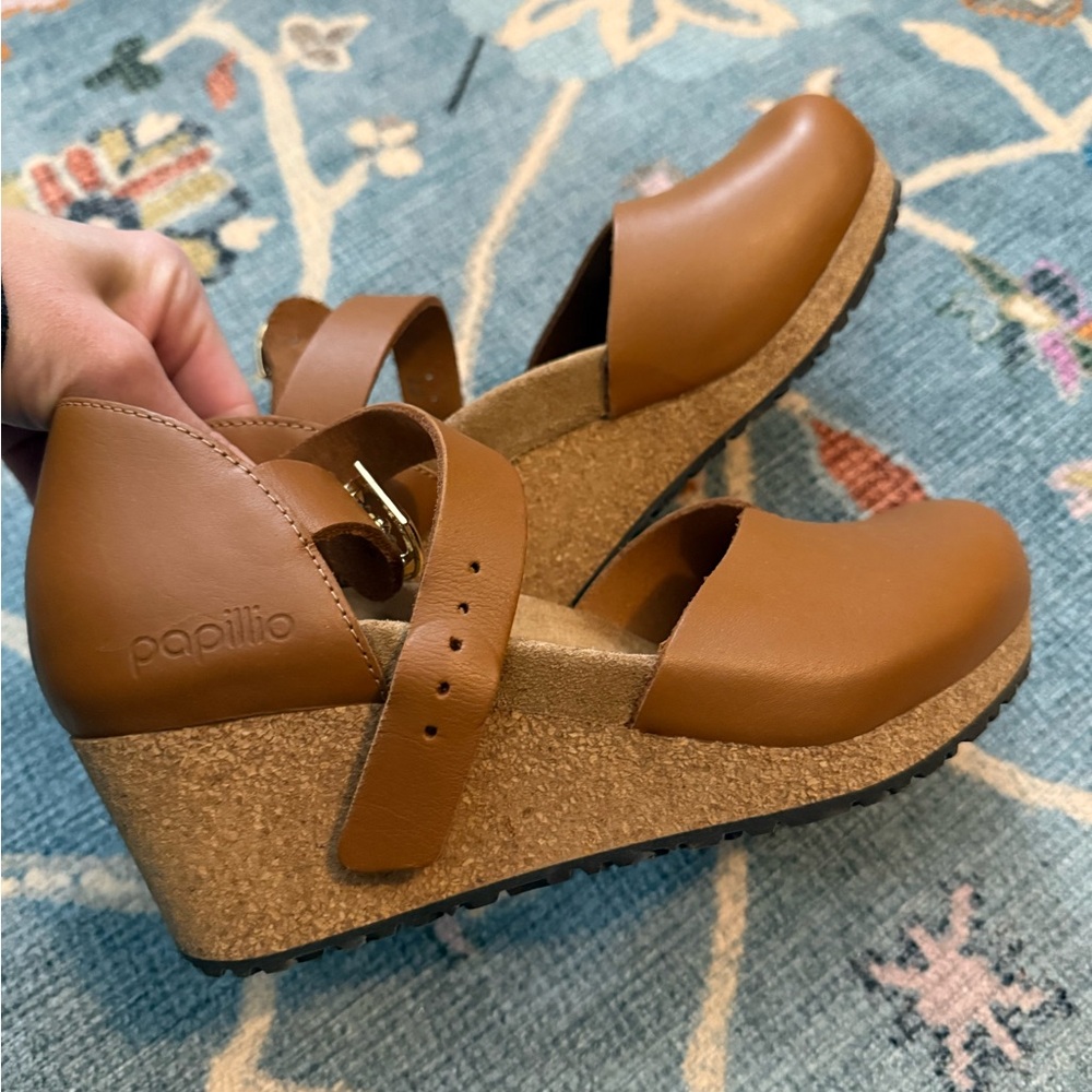 NWOT Birkenstock Papillio Mary Jane Wedge Heel Shoes Sandals US 5-5.5 EU 36